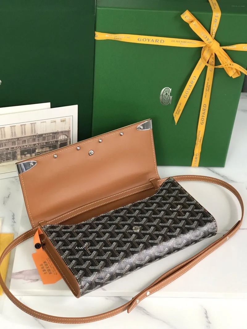 Goyard Black Tan Crossbody Satchel Bag - Image 5