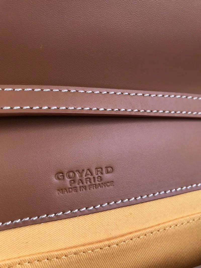 Goyard Black Tan Crossbody Satchel Bag - Image 7