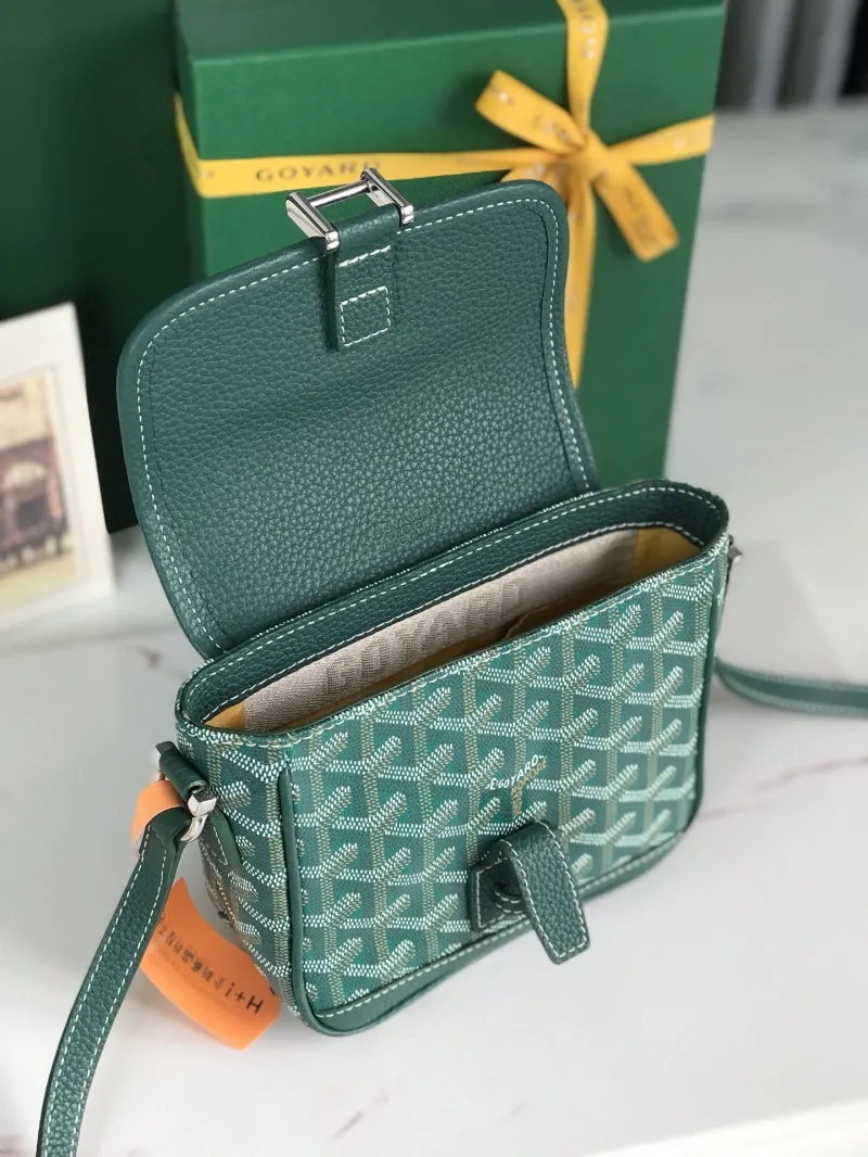Goyard Green Crossbody Satchel Bag 265 - Image 7