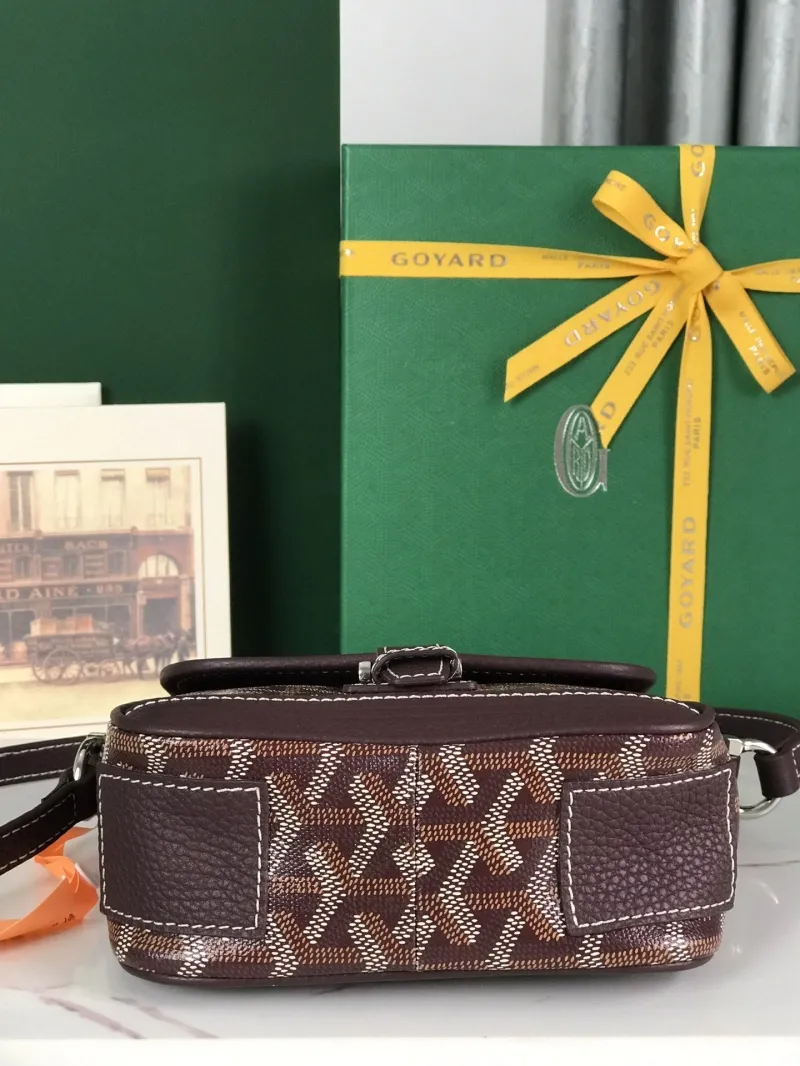 Goyard Brown Crossbody Satchel Bag - Image 3