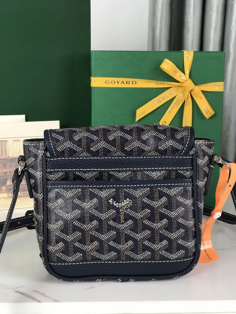 Goyard Dark Blue Crossbody Satchel Bag 271 - Image 5