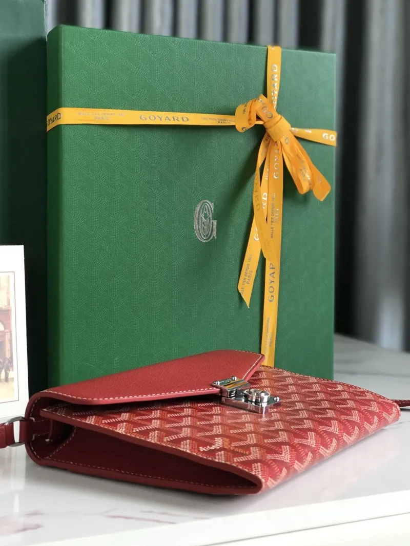 Goyard Red Crossbody Satchel Bag - Image 3