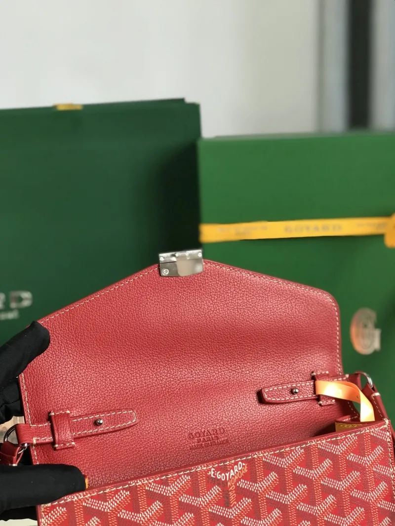 Goyard Red Crossbody Satchel Bag - Image 6