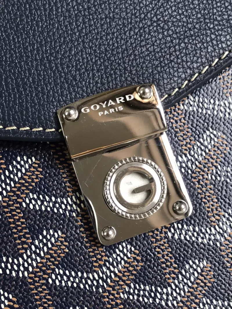 Goyard Navy Crossbody Satchel Bag 279 - Image 5