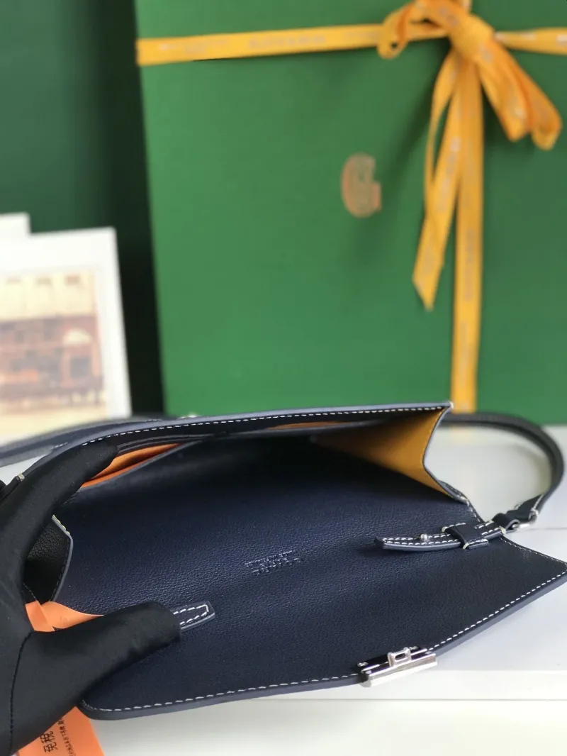 Goyard Navy Crossbody Satchel Bag 279 - Image 8