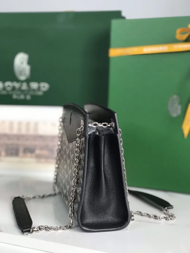 Goyard Black Chain Satchel Bag 281 - Image 4