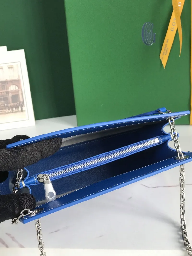 Goyard Blue Satchel Bag 283 - Image 9