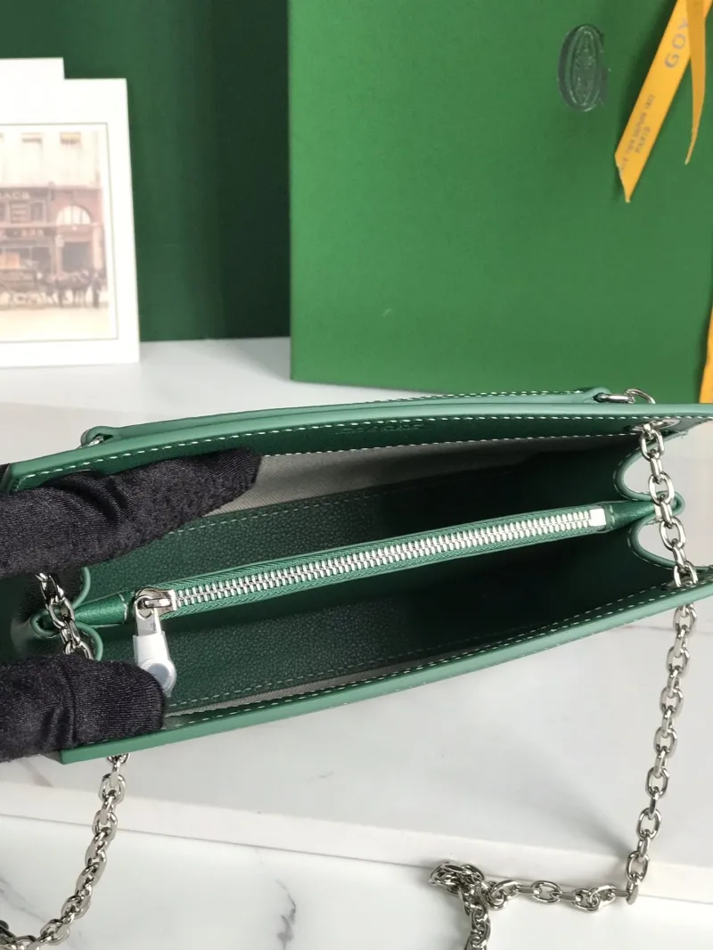 Goyard Green Satchel Bag 284 - Image 8