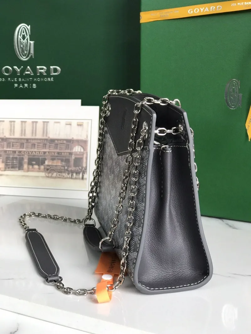 Goyard Gray Satchel Bag 285 - Image 3
