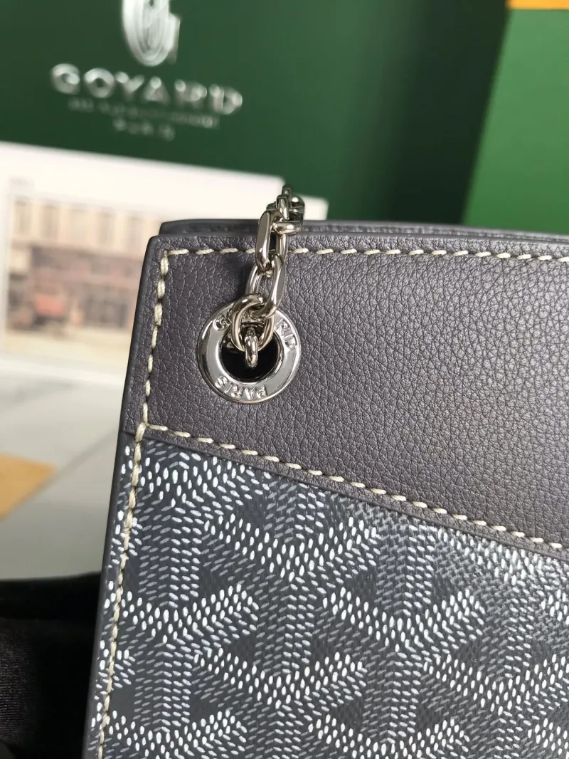 Goyard Gray Satchel Bag 285 - Image 6