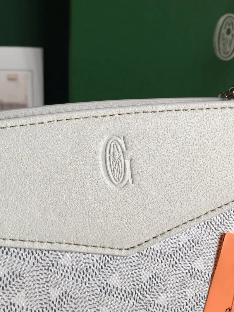 Goyard White Satchel Bag 289 - Image 6