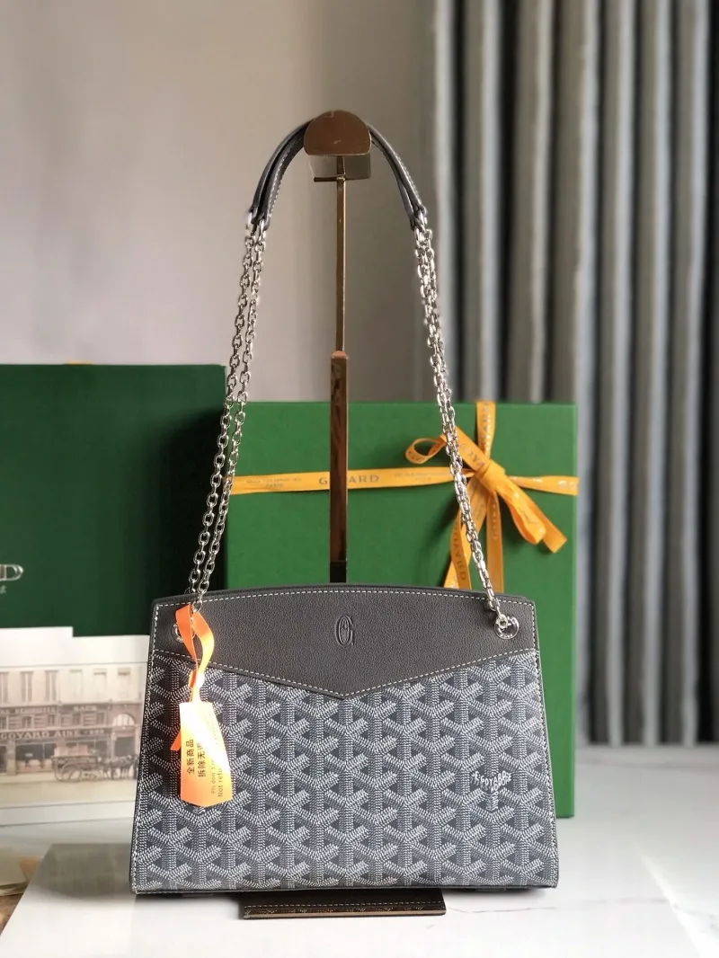Goyard Gray Satchel Bag 296