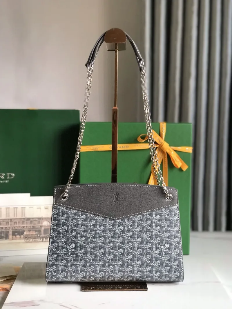 Goyard Gray Satchel Bag 296 - Image 3