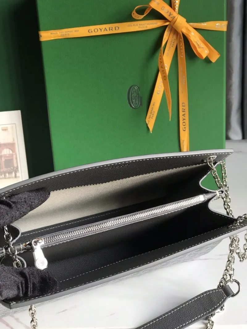 Goyard Gray Satchel Bag 296 - Image 9