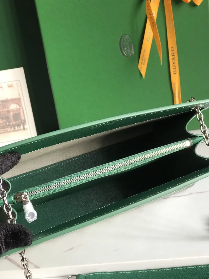 Goyard Green Satchel Bag 297 - Image 7
