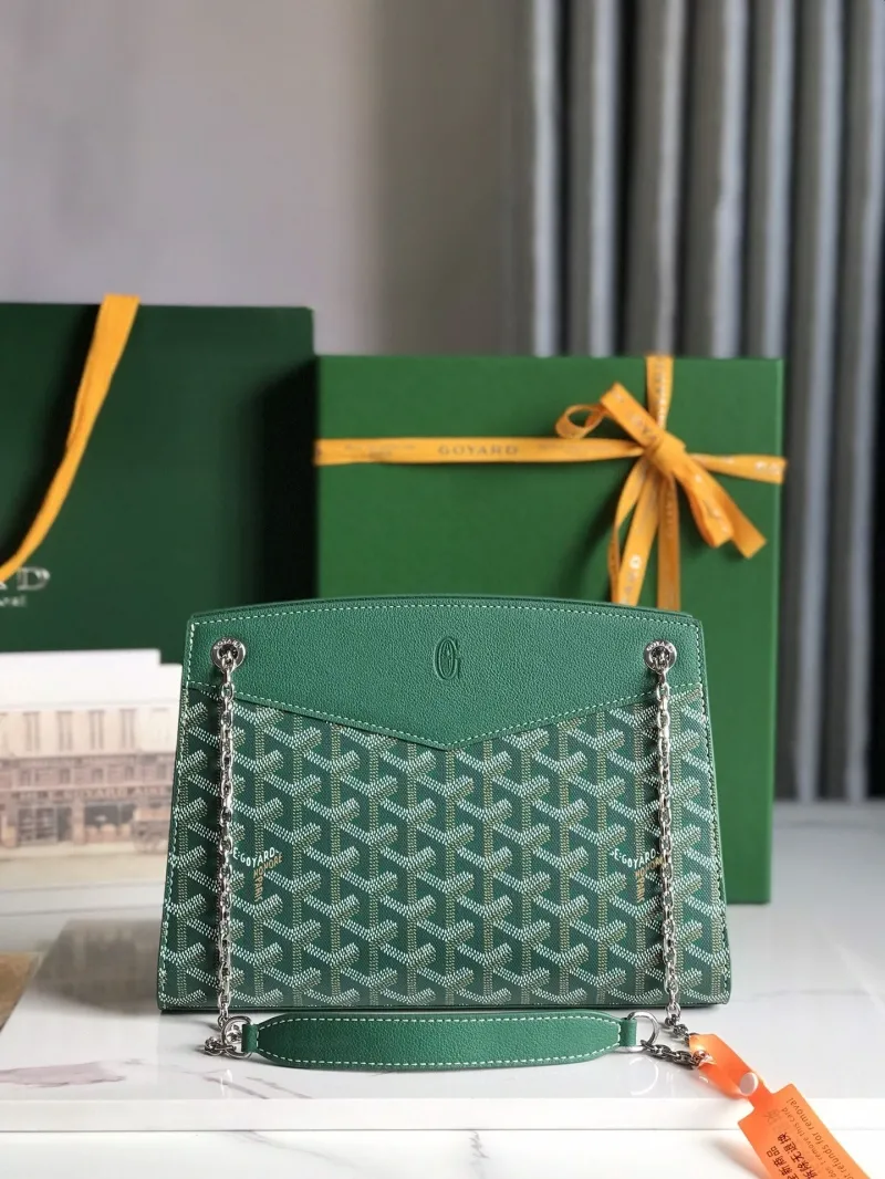 Alternative view of Goyard Green Satchel Chain Bag