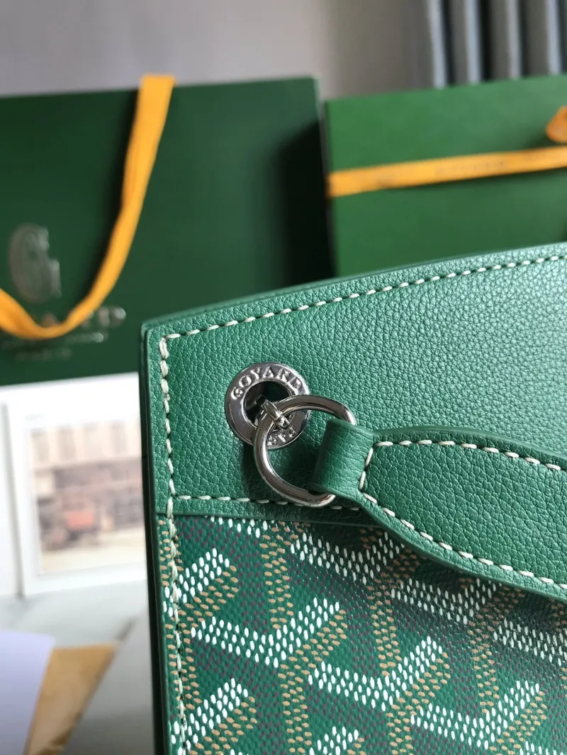 Goyard Green Satchel Chain Bag - Image 5