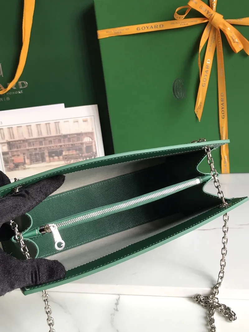 Goyard Green Satchel Chain Bag - Image 9