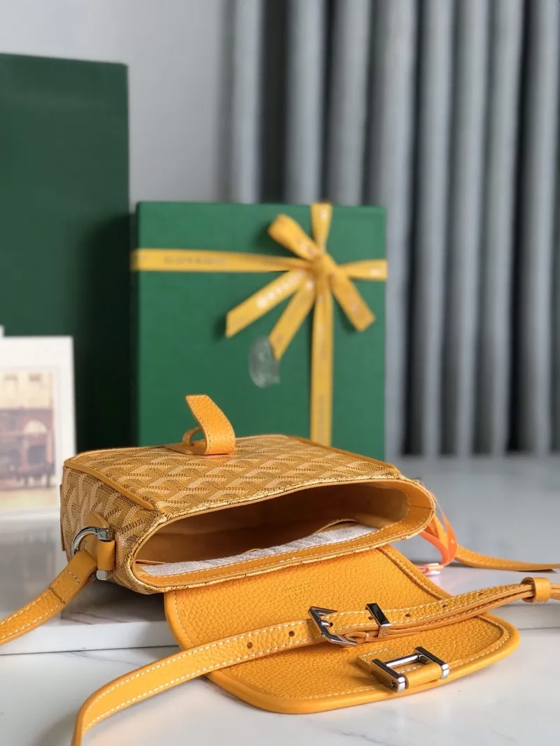Goyard Yellow Satchel Crossbody Bag - Image 8