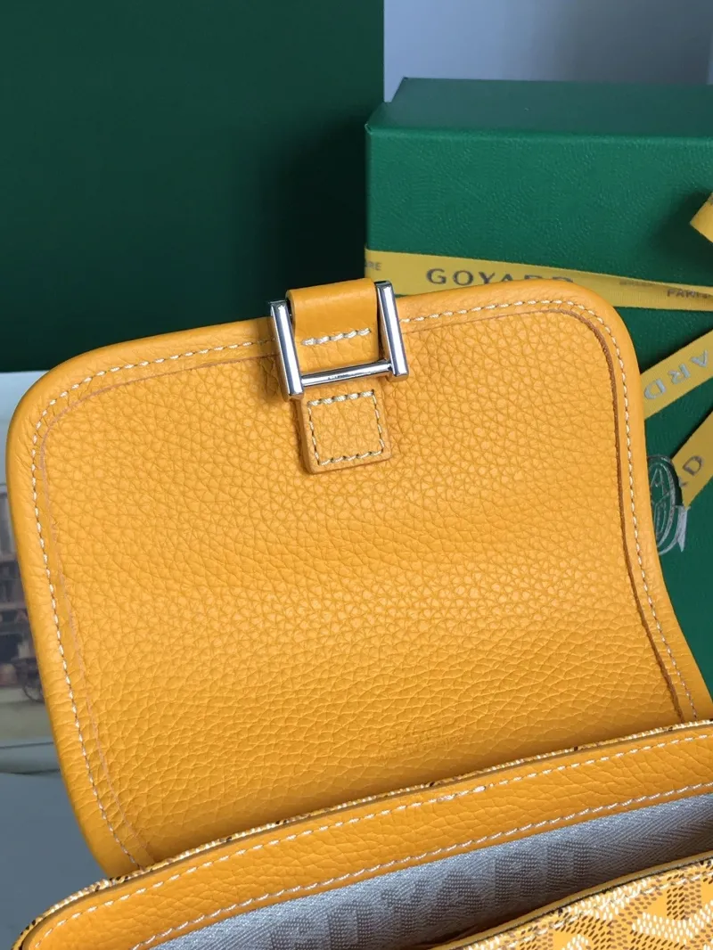 Goyard Yellow Satchel Crossbody Bag - Image 9