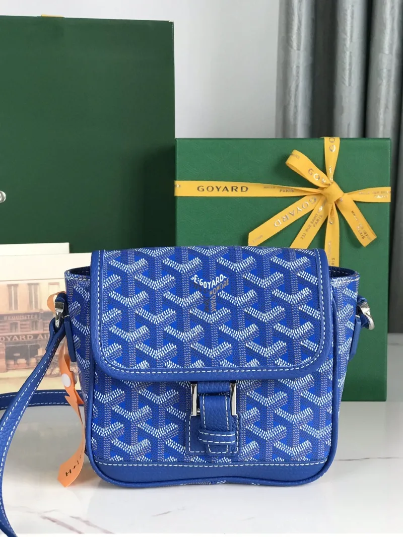 Goyard Blue Crossbody Satchel Bag 306