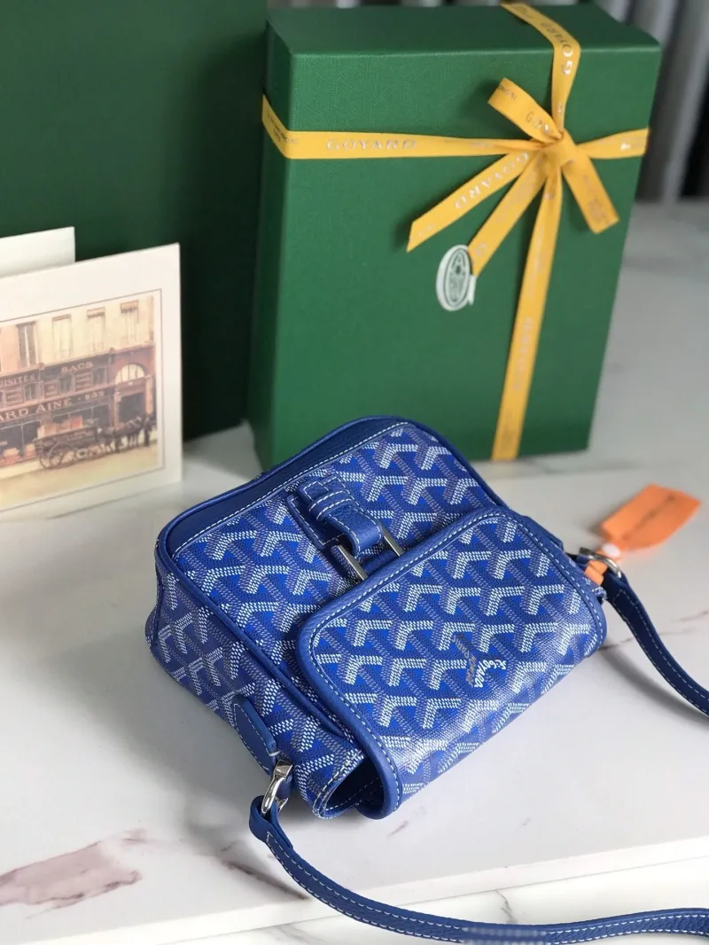 Alternative view of Goyard Blue Crossbody Satchel Bag 306