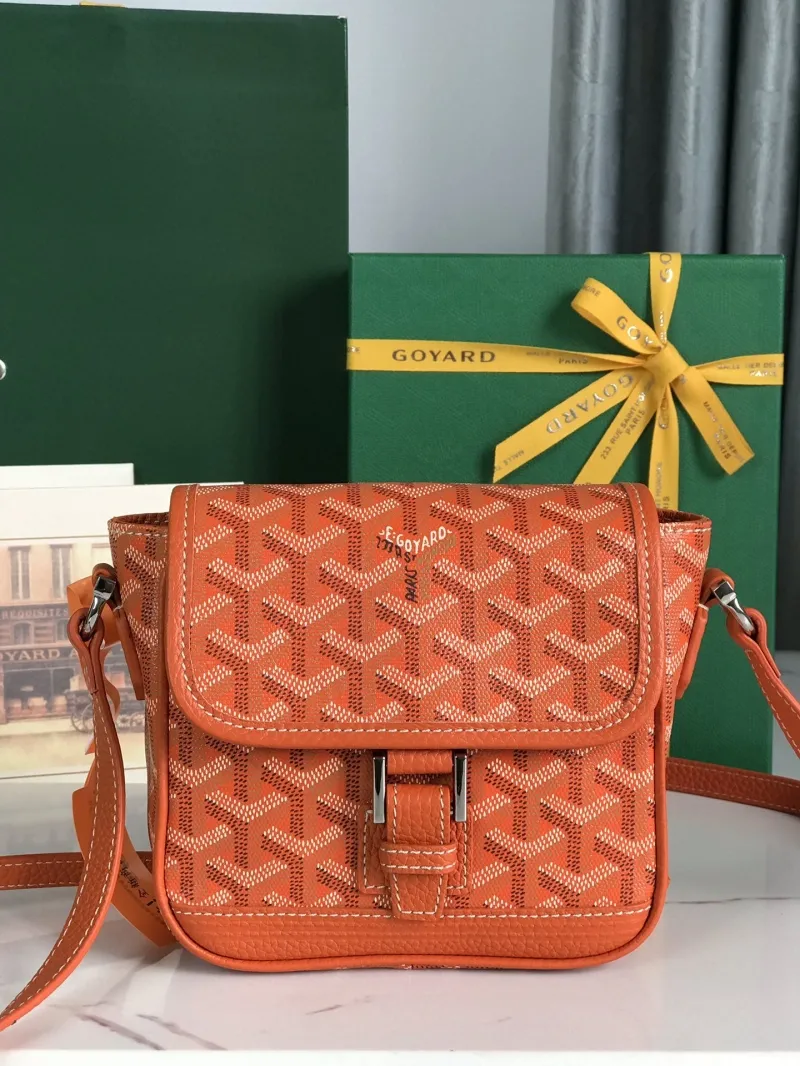 Goyard Orange Crossbody Satchel Bag 307