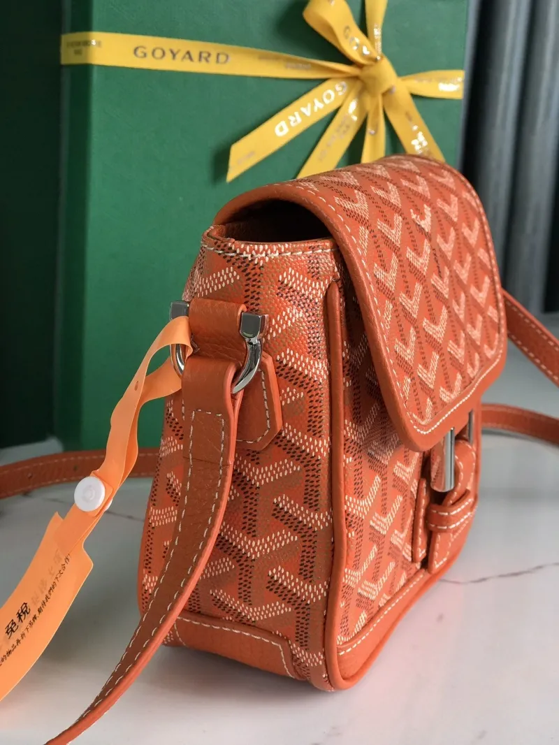 Alternative view of Goyard Orange Crossbody Satchel Bag 307