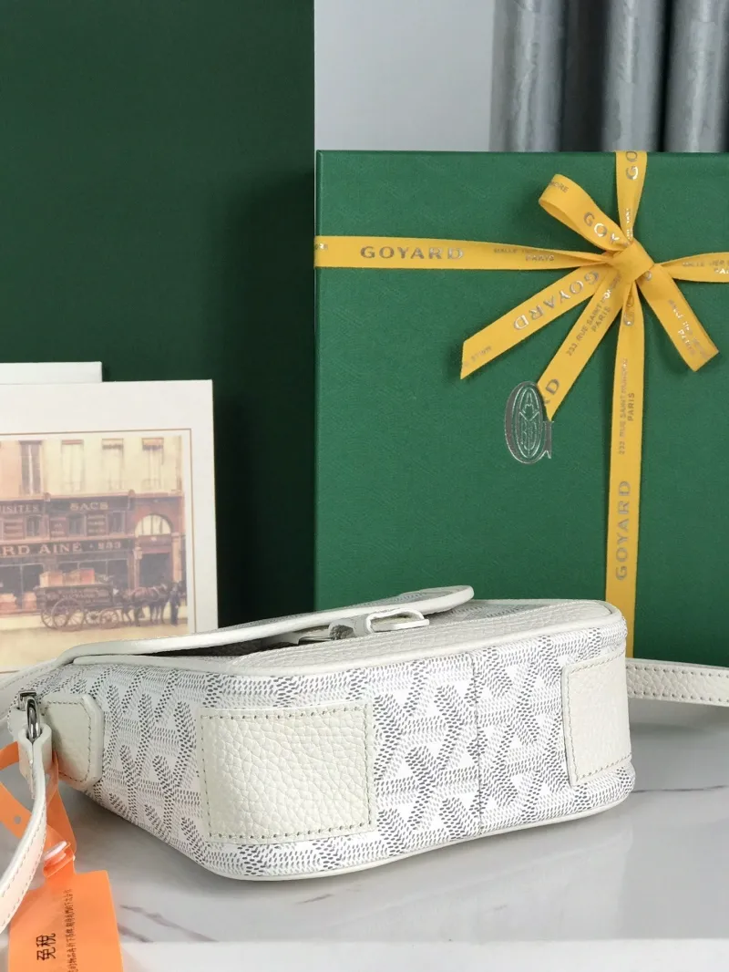Goyard White Satchel Crossbody Bag 308 - Image 3