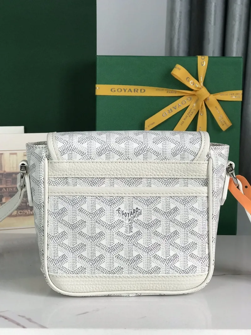 Goyard White Satchel Crossbody Bag 308 - Image 4