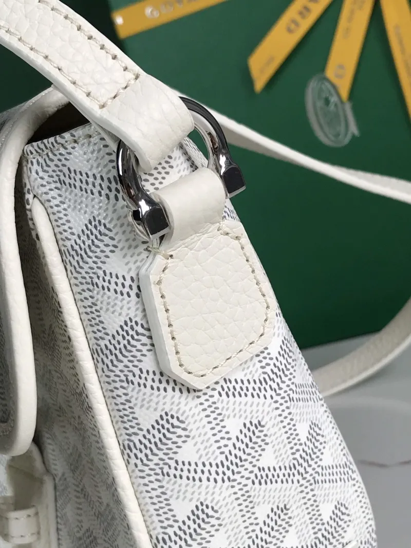 Goyard White Satchel Crossbody Bag 308 - Image 5