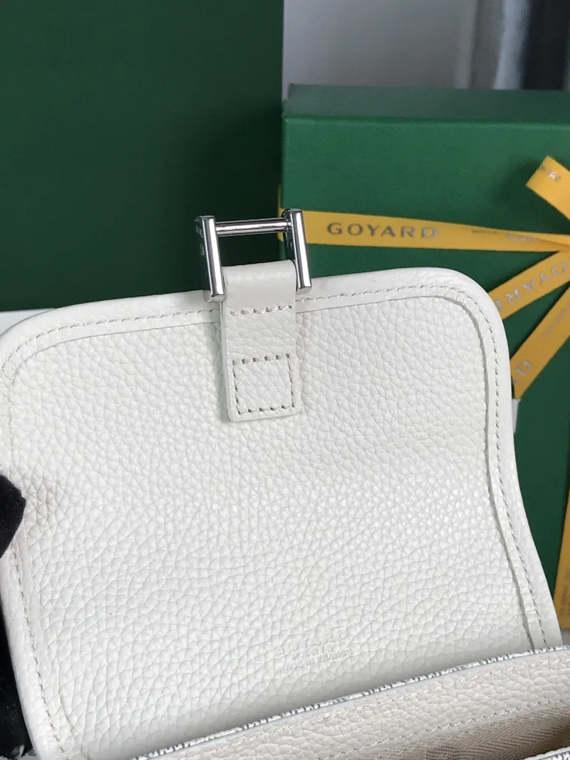 Goyard White Satchel Crossbody Bag 308 - Image 6