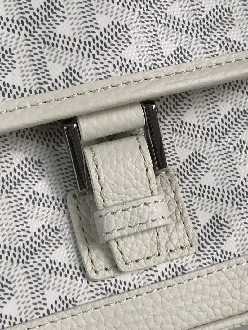Goyard White Satchel Crossbody Bag 308 - Image 9