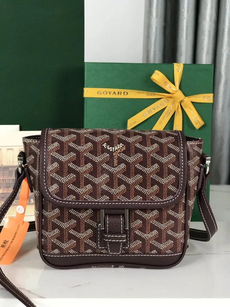 Goyard Brown Crossbody Satchel Bag 309