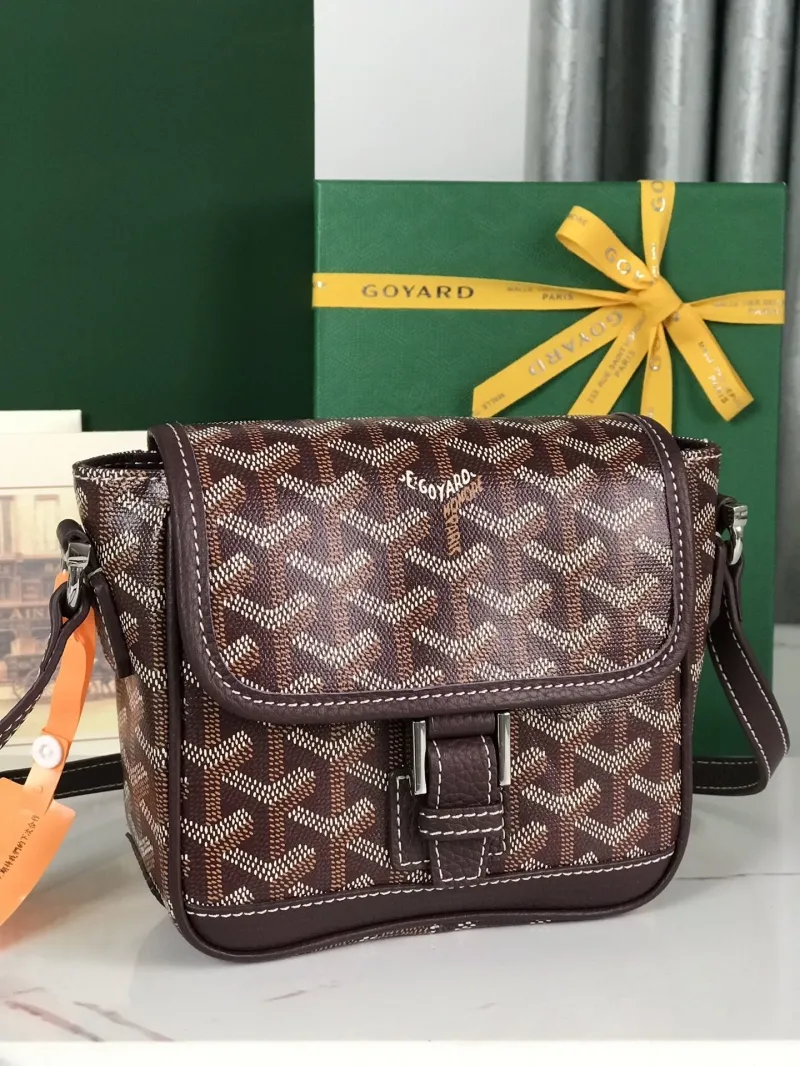 Alternative view of Goyard Brown Crossbody Satchel Bag 309