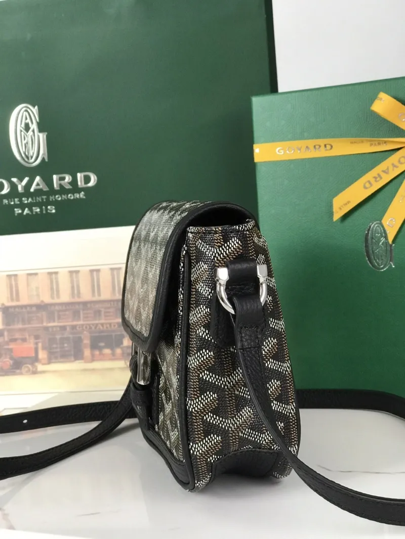 Alternative view of Goyard Black Monogram Crossbody Satchel Bag
