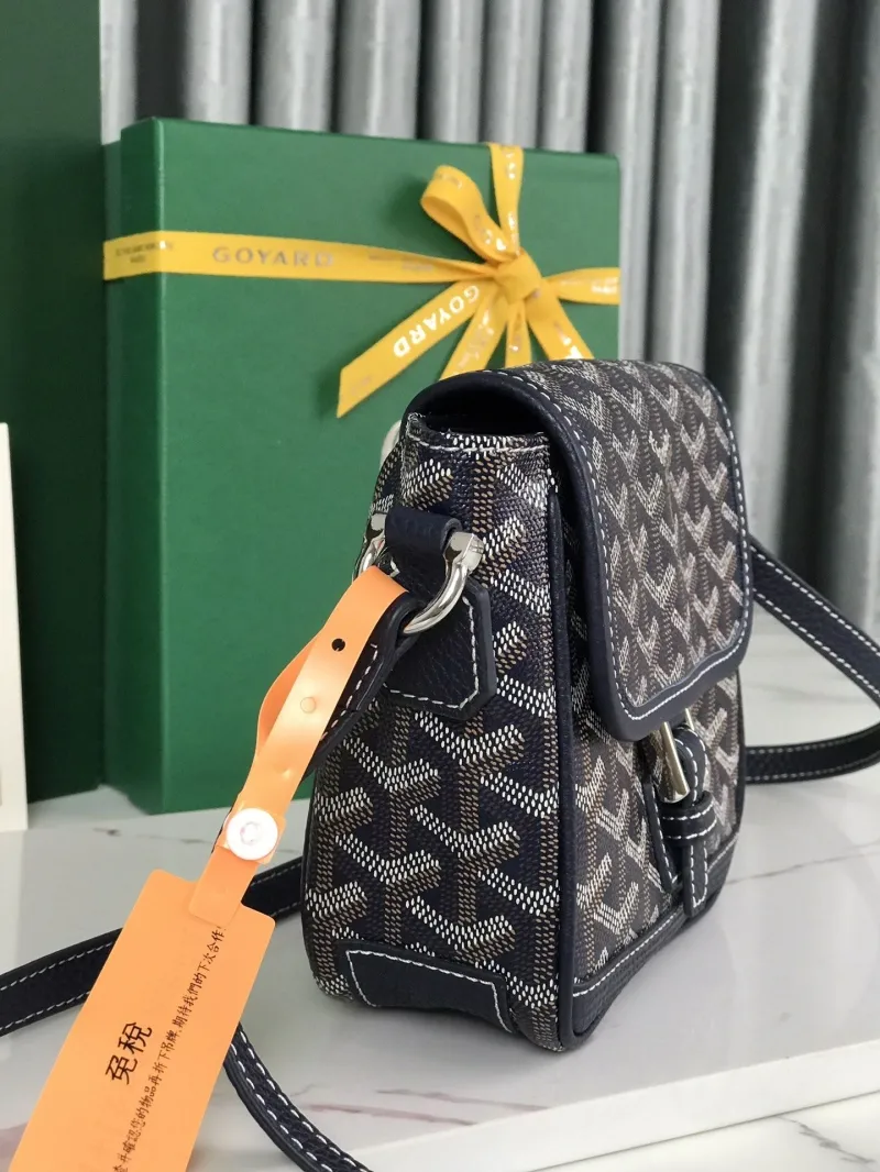 Alternative view of Goyard Navy Crossbody Satchel Bag 311