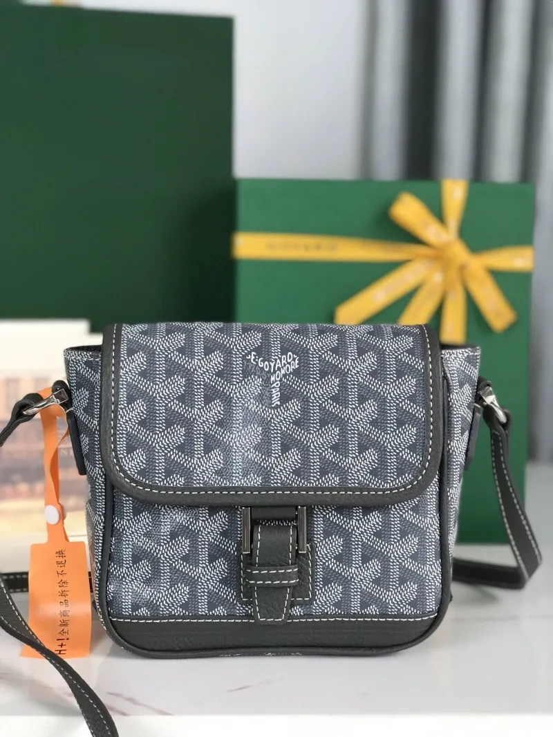 Goyard Gray Crossbody Satchel Bag 312