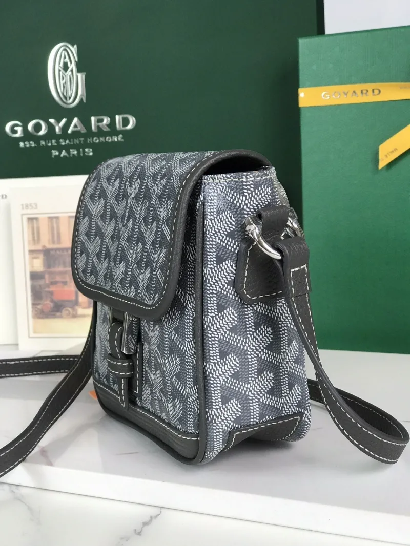 Alternative view of Goyard Gray Crossbody Satchel Bag 312