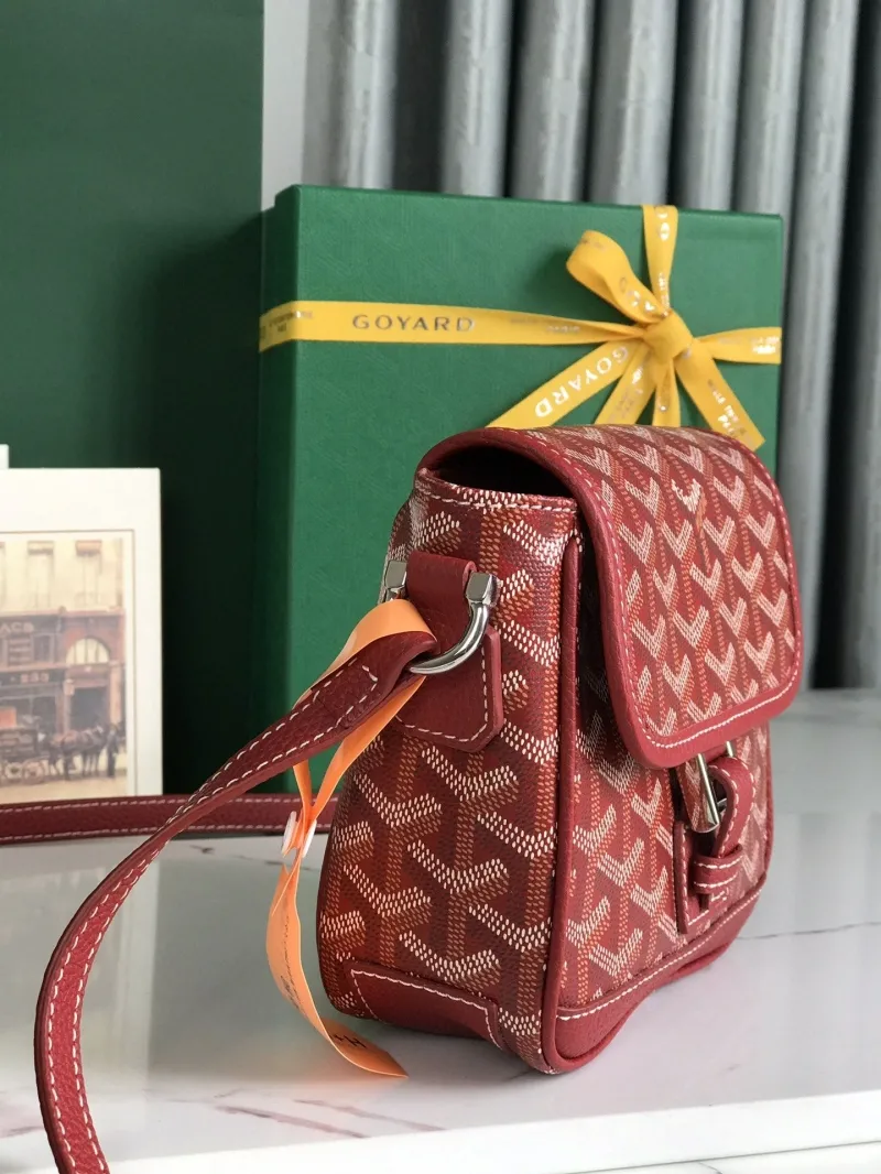 Alternative view of Goyard Red Crossbody Satchel Bag 313