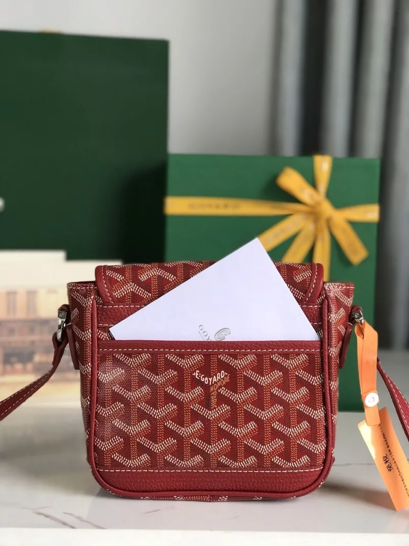 Goyard Red Crossbody Satchel Bag 313 - Image 3