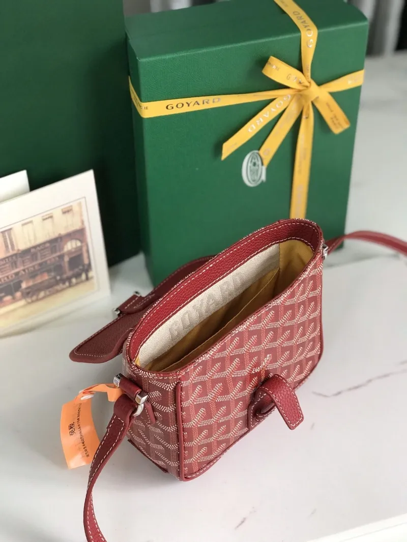 Goyard Red Crossbody Satchel Bag 313 - Image 8