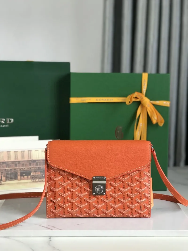 Goyard Orange Crossbody Satchel Bag 314