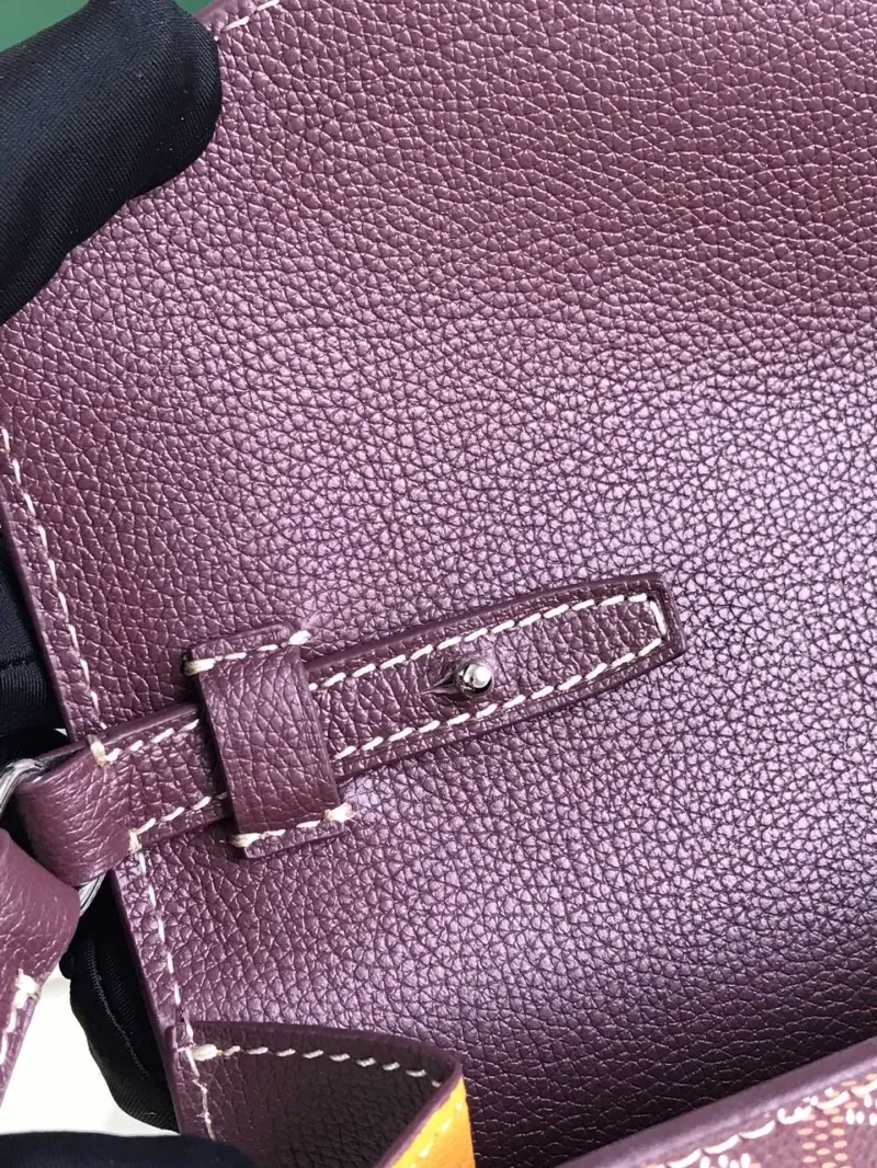 Goyard Burgundy Crossbody Satchel Bag 318 - Image 6