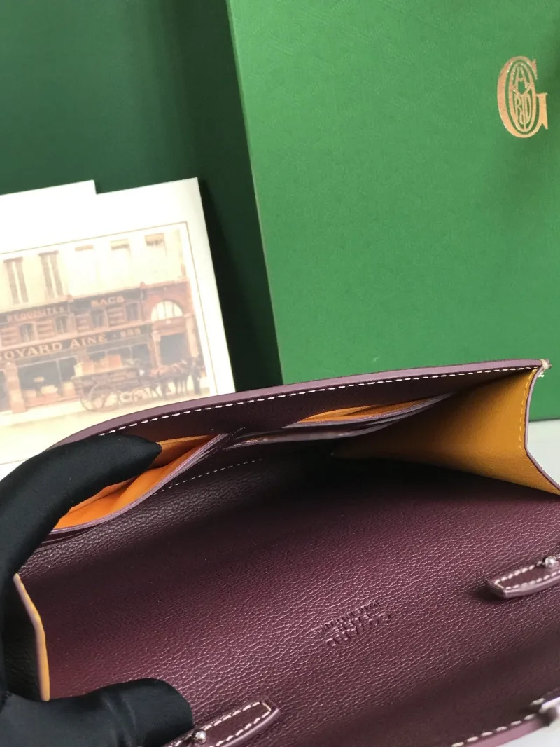 Goyard Burgundy Crossbody Satchel Bag 318 - Image 9