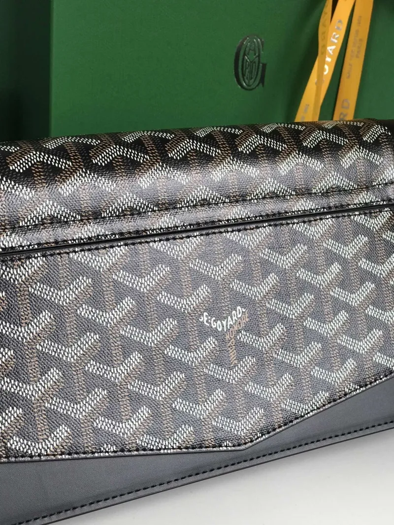 Goyard Black Chain Crossbody Satchel Bag - Image 5