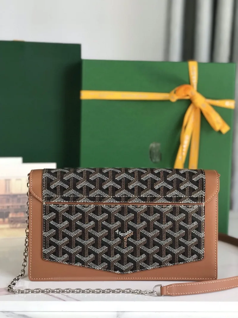 Goyard 322 Brown Monogram Satchel Crossbody Bag - Image 3