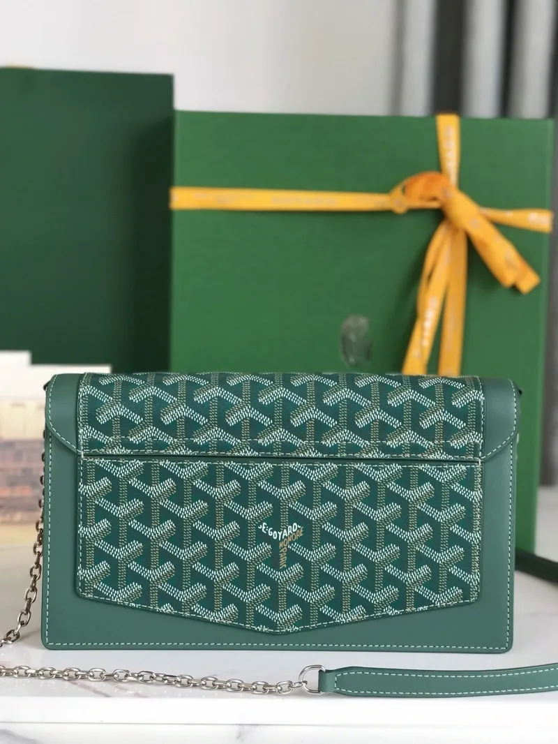 Goyard Green Satchel Bag 324 - Image 4