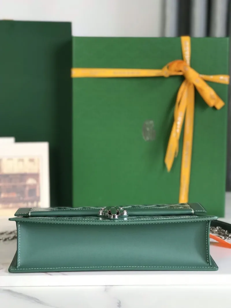 Goyard Green Satchel Bag 324 - Image 6