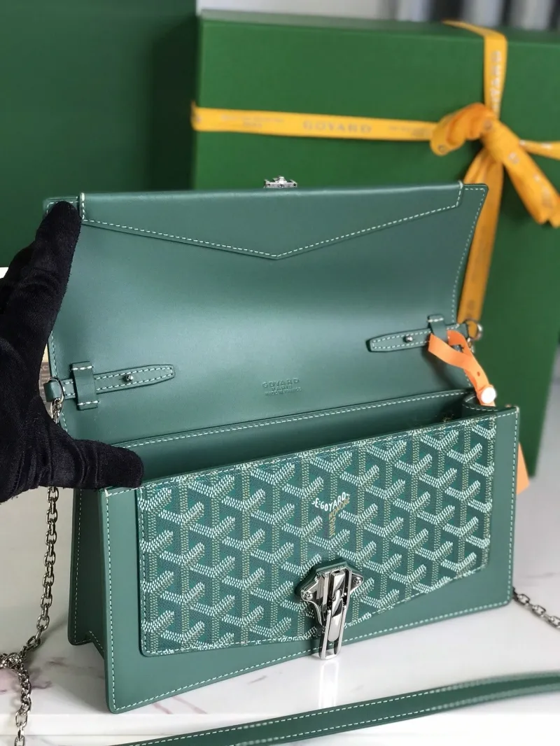 Goyard Green Satchel Bag 324 - Image 7